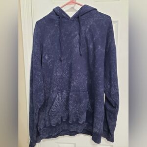 U.S Vintage Blue Acid Wash  Hoodie Size Large